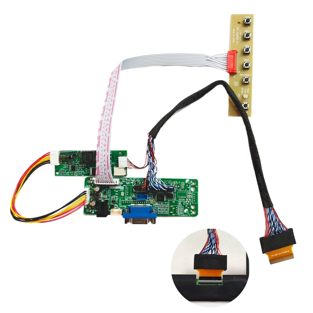 FanyiTek VGA LVDs Driver Board for 10.1inch 1920x1200 45 pins EV101WUM-N20 QV101WUB-N80 LCD Screen