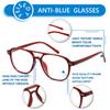 FEISEDY Blue Light Blocking Glasses Women Men Square Computer Lightweight Pilot Glasses Anti Eyestrain & UV Glare B0141 view 4