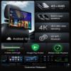 13.5" Android Car TV Headrest Monitor for Back Seat,Portable Rear Entertainment System Support Phone Wireless Mirroring 5G WiFi/HDMI/USB/Sync Touchscreen Video Players (4+64G(2PCS)) view 3