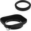 52mm Square Metal Lens Hood Shade for Fujifilm XC15-45mm f/3.5-5.6 OIS PZ Lens on XM5 XT50 X-S20 XT30II Excellent(Hood and Ring Black) view 1