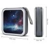BTCOWZRV Night Sky Outer Space CD Case 40 Capacity Hard Plastic DVD Case Portable Zipper CD Cases Holder Large Storage Disc Wallet Bag DVD Disc Cases Storage Binder Home Travel view 2