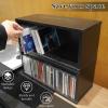 YSUFAGNR 2 Sets Wooden CD Storage Rack Holder Shelf Cassette Tape Display Racks Organizer Shelf for Movie Cases, DVDs (Black) view 4