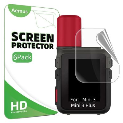 Aemus (6 Pack Screen Protector Compatible for Garmin inReach Mini 3 Plus/Mini 3 HD PET Protector Film