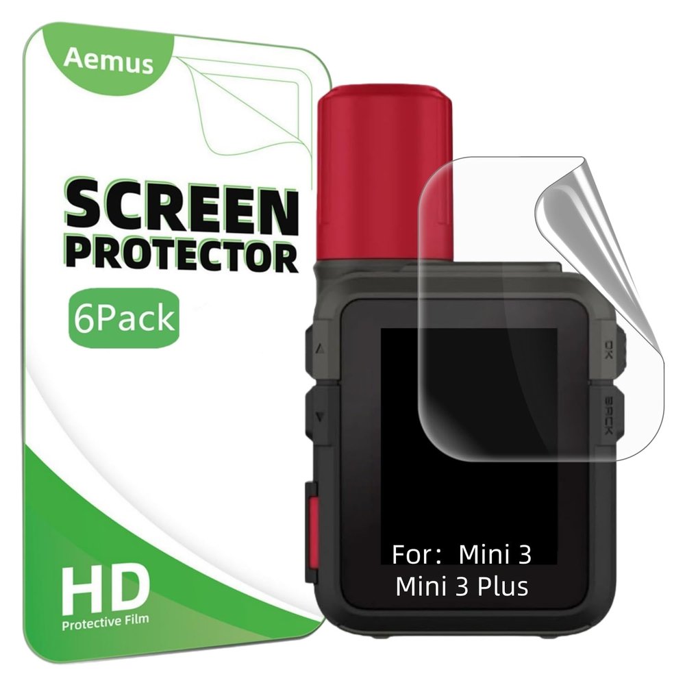 Aemus (6 Pack Screen Protector Compatible for Garmin inReach Mini 3 Plus/Mini 3 HD PET Protector Film