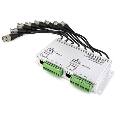 Durability 8CH Passive Video Balun Transmitter for CCTV Systems Supporting 200W/300W/500W/800W Surveillances Cameras