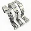 20/22mm Solid Stainless Steel Curved End Watch Strap Fit for Seiko SKX007/SKX009/SKX011(WZ-silver,22mm with logo) view 2