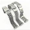 20/22mm Solid Stainless Steel Curved End Watch Strap Fit for Seiko SKX007/SKX009/SKX011(WZ-silver,22mm with logo) view 3