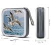 BTCOWZRV Seagulls in Flight CD Case 40 Capacity Hard Plastic DVD Case Portable Zipper CD Cases Holder Large Storage Disc Wallet Bag DVD Disc Cases Storage Binder Home Travel view 2