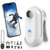 POV 4K Pro Action Camera, 128GB 4k Wearable Body Cam, 170 Wide-Angle, Waterproof, Night Vision, Hands-Free Recording for Skiing, Cycling, Hiking, Vlogging & Outdoor Adventures (White) view 1