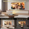 4K Daytime Projector HDR10+ 1800 ANSI Smart Home Theater Projector with WiFi6 & Bluetooth NFC, 38W Speakers, Android 11.0, HDMI 2.1 ARC USB, 350" Screen for Outdoor Movie/Presentation/Church/Artwork view 2