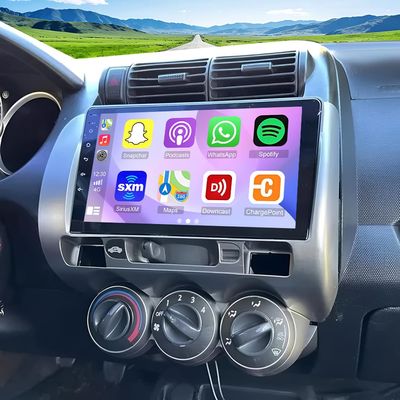 Car Radio for Jazz GD 2002-2008 with Wireless Carplay & Android Auto, 9 Inch IPS Touch Screen for Jazz GD Car Stereo BT FM in Dash GPS WiFi Backup Camera SWC-4+64G