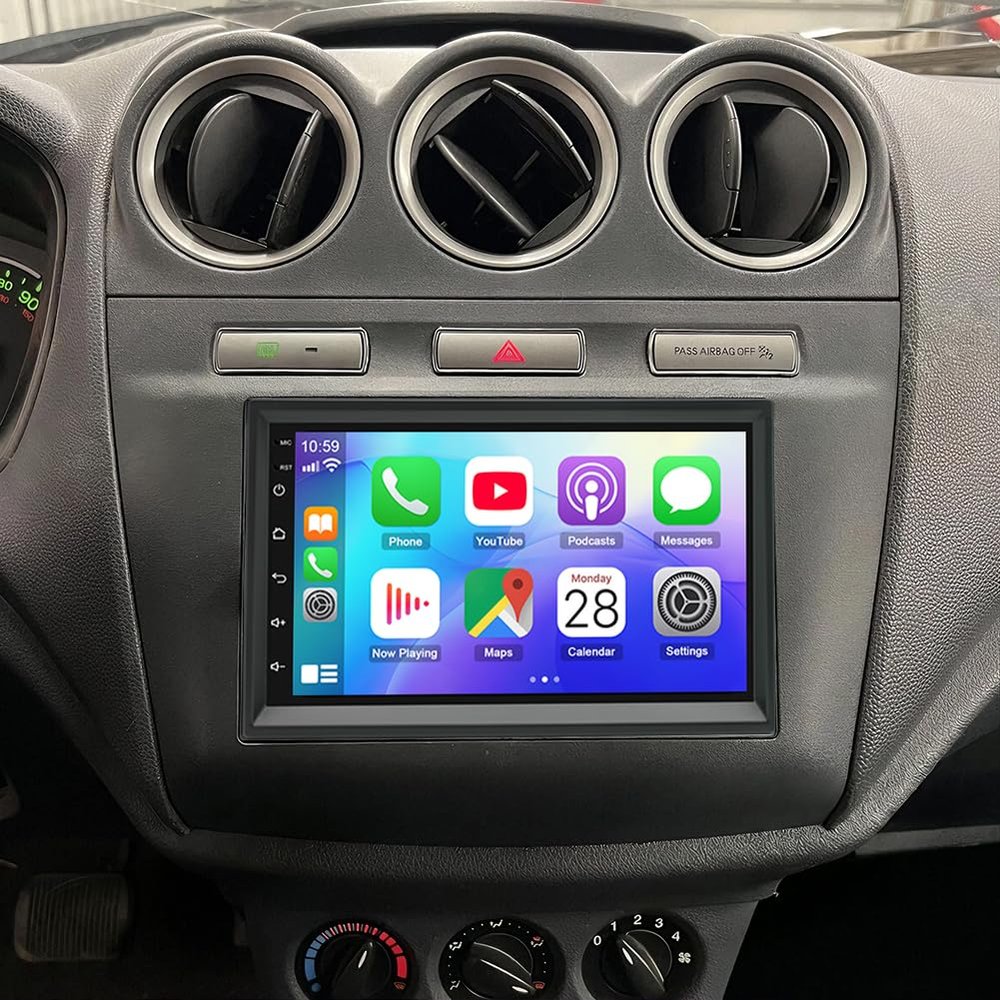 7" Double Din Car Stereo Radio for Ford Transit Connect 2012-2013 Wireless CarPlay & Android Auto Bluetooth Touchscreen Head Unit,Android 15 Radio,4+64G,GPS Mirror Link Backup Camera FM DSP SWC
