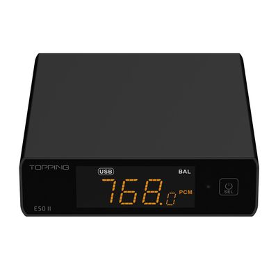 Fanmusic Topping E50 II Desktop Decooder AK4497S DAC Chip TRS/RCA Line Out with Remote Control (Black)