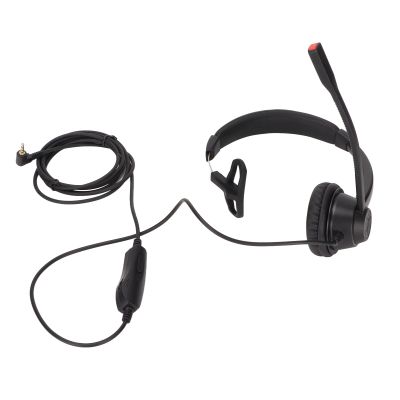 DouWen MO H390-2.5MV Telephone Headset, Business Headset with Noise Cancelling Mic, Monaural 2.5mm Office Headset for Call Centers Telemarketing, Ergonomic Design with Volume Adjustment an