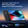 13.5" Android Car TV Headrest Monitor for Back Seat,Portable Rear Entertainment System Support Phone Wireless Mirroring 5G WiFi/HDMI/USB/Sync Touchscreen Video Players (4+64G(1PC)) view 2