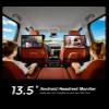 13.5" Android Car TV Headrest Monitor for Back Seat,Portable Rear Entertainment System Support Phone Wireless Mirroring 5G WiFi/HDMI/USB/Sync Touchscreen Video Players (4+64G(1PC)) view 3