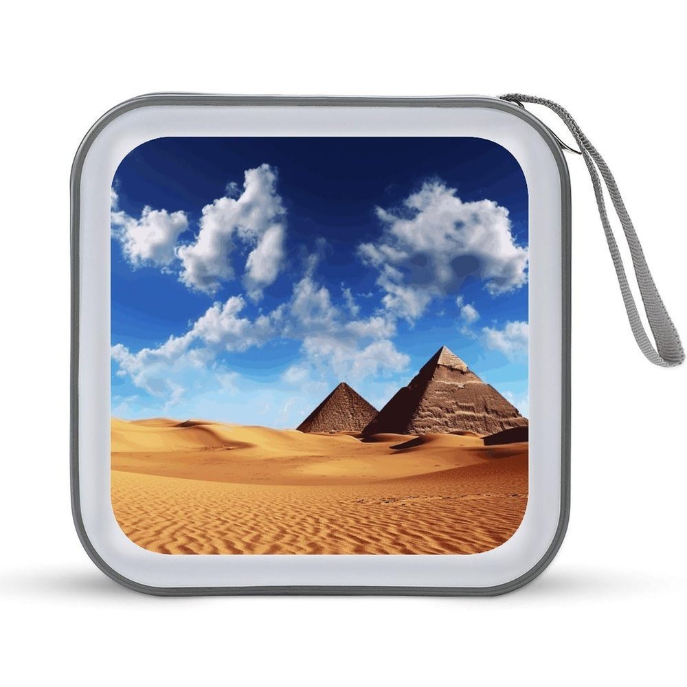 BTCOWZRV Desert Sky CD Case 40 Capacity Hard Plastic DVD Case Portable Zipper CD Cases Holder Large Storage Disc Wallet Bag DVD Disc Cases Storage Binder Home Travel