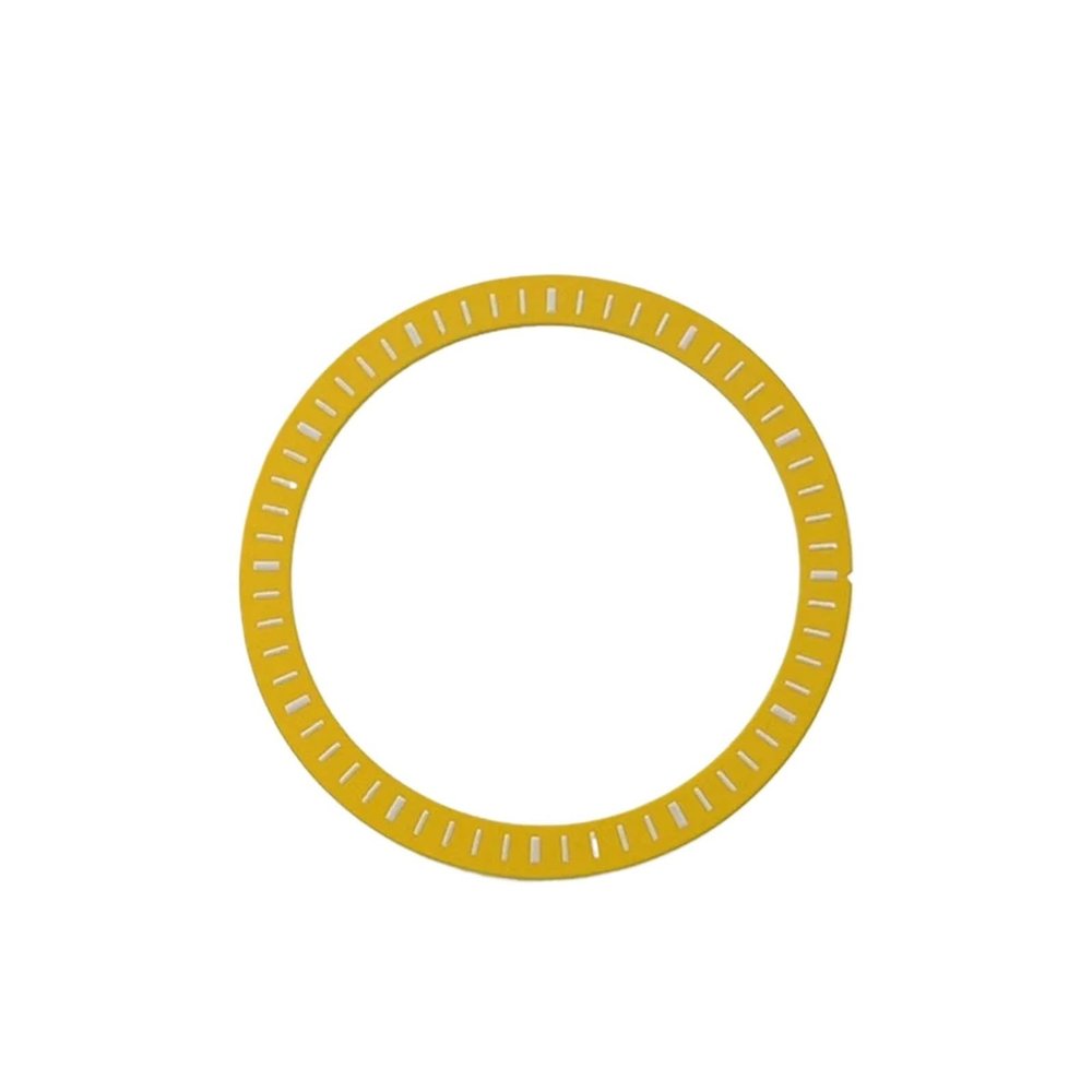 28.5mm Watch Dial Green Luminous Dial For NH70/NH71/NH72 Movement Hollow Watch Faces Modified Accessories(YELLOW)