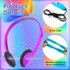 Hengliyuan 100 Pack Classroom Headphones Bulk for Kids Schools,Wholesale Wired On Ear Class Set Headphones for Students Children Teens and More,Individually Bagged(HLY002,8 Colors) view 2