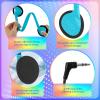 Hengliyuan 100 Pack Classroom Headphones Bulk for Kids Schools,Wholesale Wired On Ear Class Set Headphones for Students Children Teens and More,Individually Bagged(HLY002,8 Colors) view 3