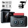 Triple Lens Dash CAM for Cadillac XT5 Crossover 20172025, 1080P HD Dashboard Camera Car Radio Camera 4 Inch Screen, with 64GB Card Car Accessories view 3