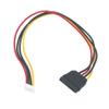 4Pin Floppy Female to 15Pin Female Adapter Converter Power Supply Data Conversion Cable Power Wire 7.87in view 3