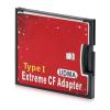1 Port Micro-SD/SDXC TF to Compact Flash CF Type I Memory Card Reader Adapter view 1