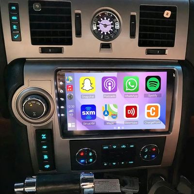 Car Radio for Hummer H2 2008-2009 with Wireless Carplay & Android Auto, 9 Inch IPS Touch Screen for H2 Car Stereo BT FM in Dash GPS WiFi Backup Camera SWC-4+64G