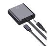 1080P HDMI to VGA Converter HDMI-Compatible Male to VGA Female Adapter with 3.5mm Ja1ck Audio Power Supply Cable for PC view 3