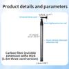 BGNing Camera Selfie Stick, Carbon Fiber 7-Sections Extendable Extension Pole Compatible with Osmo 360/X5 Camera (1.5m) view 2