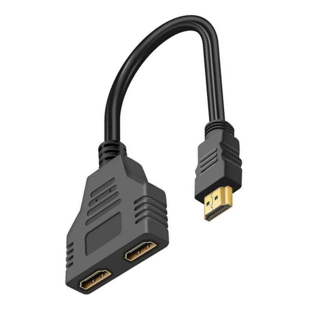 HDTV Splitter for Double Monitors Duplicated Mirror 1080P HDTV Splitter 1 in 2 Out for 1080P TV Projectors Computer