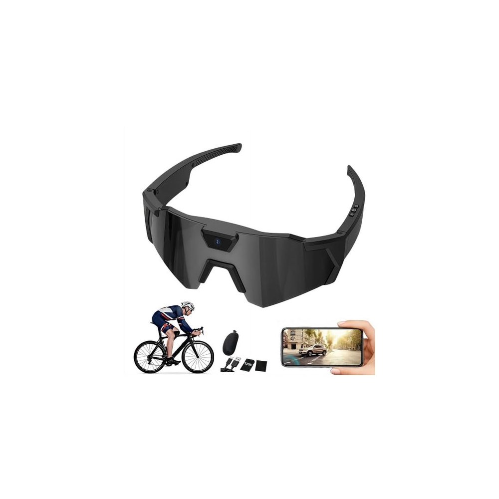 4K HD Sports Glasses with Camera,Upgrade Smart Video Recording Glasses for Action Sports with 32GB Memory for Cycling Hiking