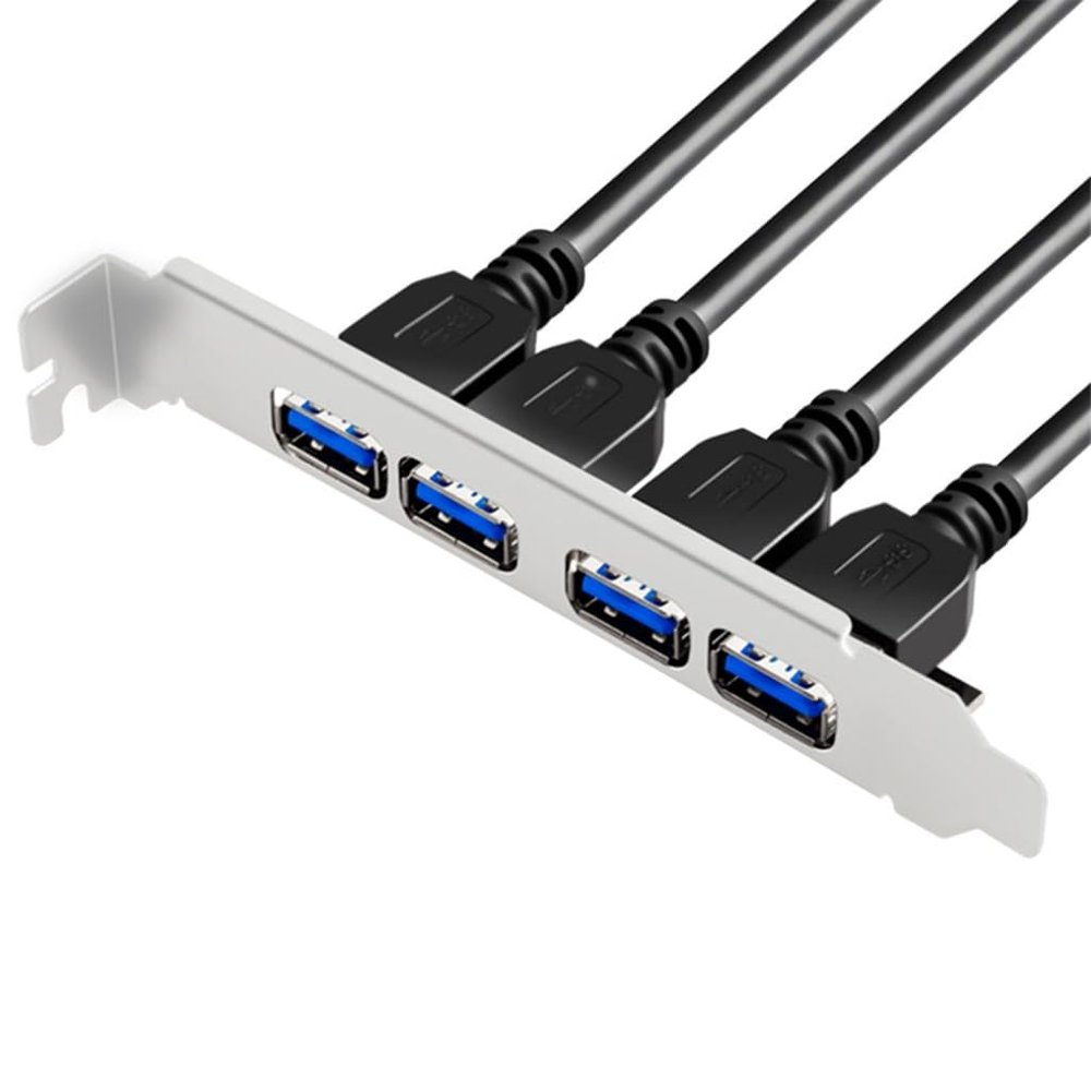 19/20Pin 4 Port USB 3.0 Internal HUB For PC Floppy Front Panel Bay Aluminum