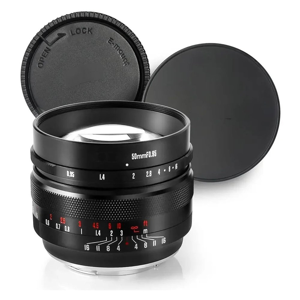 Lens, 50mm F0.95 APS-C Manual Focus Lens,Compatible for Sony E Fuji X M43 Canon EF-M RF Nikon Z Mount Camera,for Camera(E)