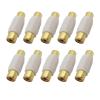 10Pcs/lot Female to Female Socket Straight Connector for Audio Video Plug Cable Extension(White) view 1