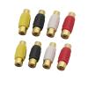 10Pcs/lot Female to Female Socket Straight Connector for Audio Video Plug Cable Extension(White) view 2