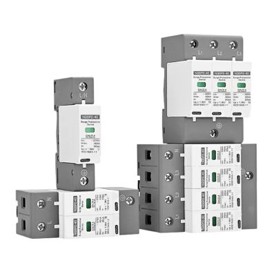 ZmfMjlKO 8pcs AC SPD AC275V 385V Surge Protector 1P 2P 3P 4P 20KA 40KA 60KA Arrester Single Three Phase Household Ground Protecti(4P,20KA)