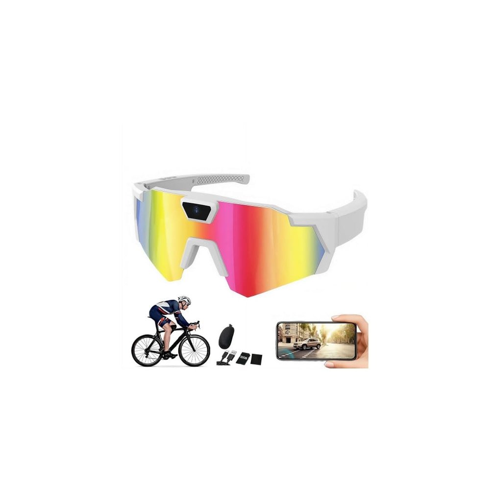 4K HD Sports Glasses with Camera,Upgrade Smart Video Recording Glasses for Action Sports with 32GB Memory for Cycling Hiking