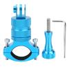 WIHFHGZ Action Camera Universal Stand, Bike Mount, Handlebar Camera Mount, Aluminum Alloy Ballhead Mount, Black 360 Degree Rotation - 360 Adjustable Angles, Non - Slip Protection, for B (Blue) view 1