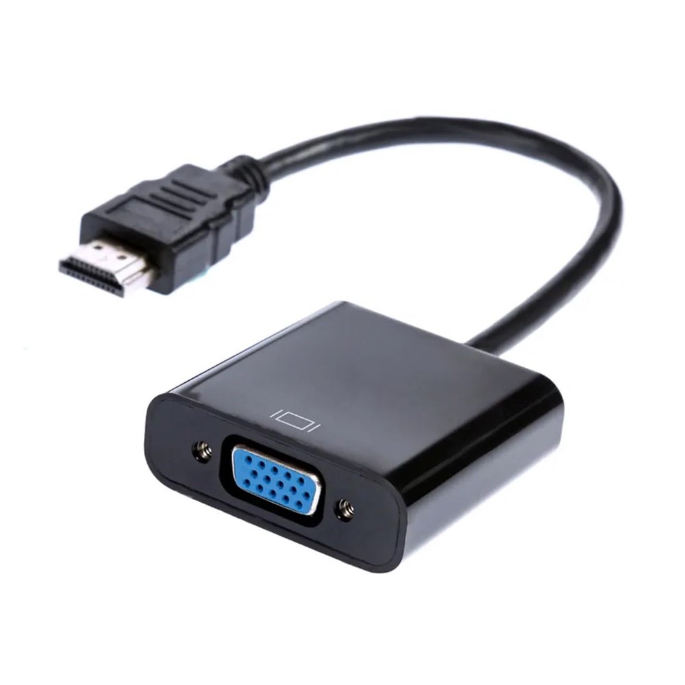OBFGFRA 1080P HD HDMI-Compatible to VGA Cable Converter with Audio Power Supply Male to VGA Female Adapter for Tablet PC TV(H)
