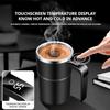 13 OZ Electric Coffee Mug with a Built-In Lcd Thermometer, Self Stirring Mug with Lid, Automatic Hot Beverage Warmer Travel Cup, Perfect for Brewing Coffee, Milk, Cocoa, Etc (2Pcs, B) view 3