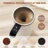 13 OZ Electric Coffee Mug with a Built-In Lcd Thermometer, Self Stirring Mug with Lid, Automatic Hot Beverage Warmer Travel Cup, Perfect for Brewing Coffee, Milk, Cocoa, Etc (2Pcs, B) view 4