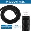 MECCANIXITY 2 Inch 6.6ft Split Wire Loom Tubing, Flexible Cord Protectors with Installation Tool Cable Management Sleeve Conduits Cover for Office Home Electrical Automotive Wires, Black view 2