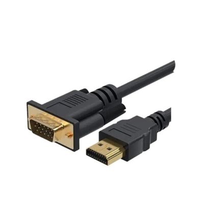1080P HDMI to VGA Adapter Cable - 1.8M FHD for Desktop PC TV M>oni>tor Projector