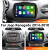 Android 14 System Car Reversing Image GPS Navigation, 9 Inch SWC Autoradio DVD Multimedia Video Player for Jeep Renegade 2014 2015 2016 2017 2018 view 2