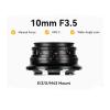 Lens, 10mm F3.5 APS-C 108 Ultra-Wide Angle Fixed Focus Lens,Compatible for Sony E Fujifilm XF Nikon Z Micro M4/3 Mount,for Camera(M4/3) view 2