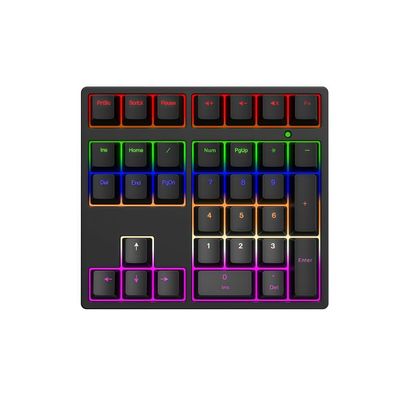PUSOKEI Mechanical Number Pad, USB Wired Numeric Keypad with RGB Backlit, 34 Keys Hotswap Blue Switch, Ergonomic Numpad for OS X, Wins, Laptop, PC (Black)