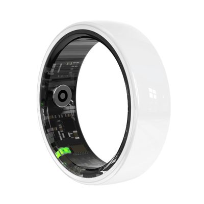 Sqrutri Smart Rings for CouplesHealth Rings for Men & Women, 24/7 Track Heart Rate, Sleep, SpO2, Stress, HRV & Cycles. 5ATM Waterproof, iOS/Android, No Subscription. (White, 6 (16.6mm))
