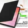 Thryxop Genuine Leather Case for Samsung Galaxy Tab S11 2025 11 inch (SM-X736B/X730) with Pencil Holder | Slim Protective Cover with Adjustable Stand, Auto Wake/Sleep, Premium Leather | Black view 3