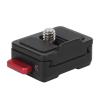 EABCHAML Aluminium Alloy Black Monitor Quick Release Plate, Universal Photography Accessory, Quick Release with Rubber Cushion, 1/4 Inch Screw Mount for Camera Light Bracket, Compact view 4